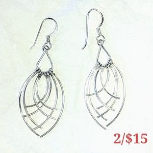 🦋 STERLING SILVER DANGLE EARRINGS - VERY LIGHTWEIGHT